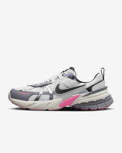 增高缓震跑步鞋 Nike耐克女鞋 V2K Run灰粉色厚底老爹鞋 100 FZ5061