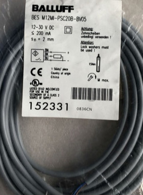 原装BALLUFF巴鲁夫传感器BES M12MI-PSC20B-BV05接近开关
