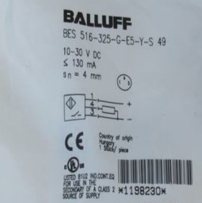 原装BALLUFF巴鲁夫传感器BES 516-325-G-E5-Y-S49 119823接近开关