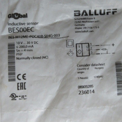 原装BALLUFF巴鲁夫传感器BES00EC BES M12ME-POC40B-S04G-003