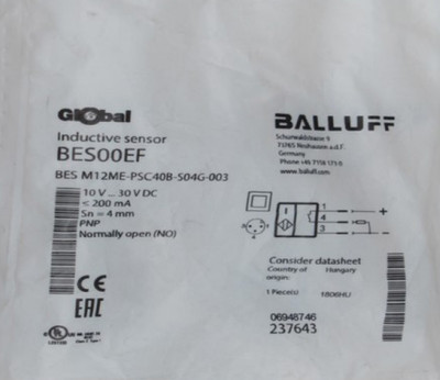 原装BALLUFF巴鲁夫传感器BES M12ME-PSC40B-S04G-003BES00EF