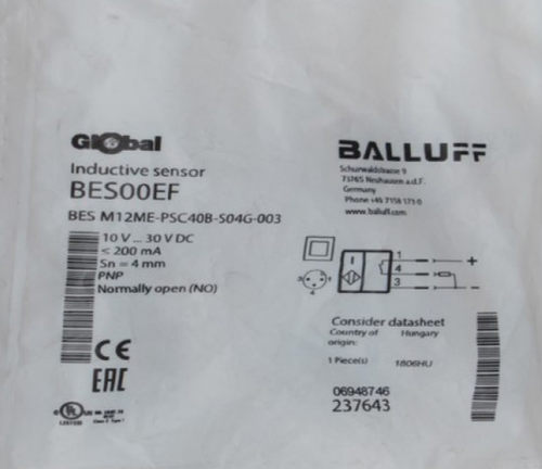 原装BALLUFF巴鲁夫传感器BES M12ME-PSC40B-S04G-003BES00EF