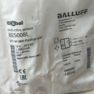 现货BALLUFF巴鲁夫传感器BES008L M18MI PSC80B S04G接近开关 BES