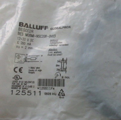 原装BALLUFF巴鲁夫传感器BES002R BES M08MI-NSC20B-BV03接近开关
