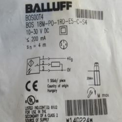 原装BALLUFF巴鲁夫传感器BOS 18M-PO-1RD-E5-C-S4 140224接近开关
