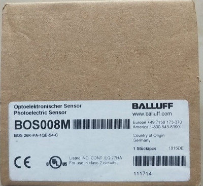 原装BALLUFF巴鲁夫传感器BOS008M BOS 26K-PA-1QE-S4-C接近开关