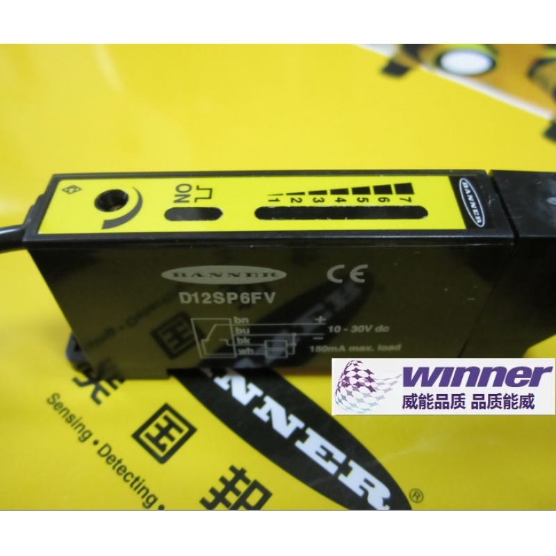请询价!D12SP6FV美国BANNER邦纳高性能智能光纤放大器,光纤传感器