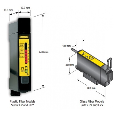 邦纳光纤放大D12EP6FV/SP6FV/SP6FP/SP6FPY/SP6FPH/,D12DAB6FV/FP