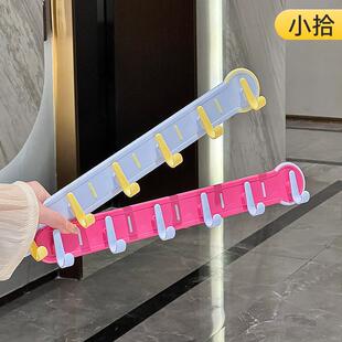 连排挂钩强力粘胶免打孔浴室卫生间壁挂粘钩墙壁门后无痕衣服挂钩