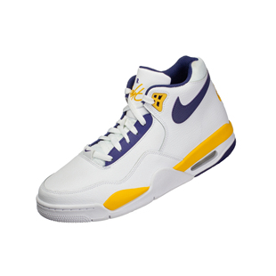 Nike Flight Legacy 耐磨中帮复古篮球鞋 湖人 BQ4212-102