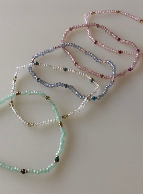 现weloveeva/acc韩饰|买手店mirabelle同款bling透彩串珠手链