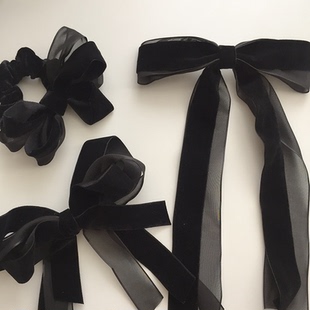 现weloveeva 仙里仙气蝴蝶结发夹发圈发绳 acc韩国饰品