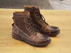 复古小贝15551何立亮真皮厚底马丁靴美式机车伞兵靴工装靴棉鞋男