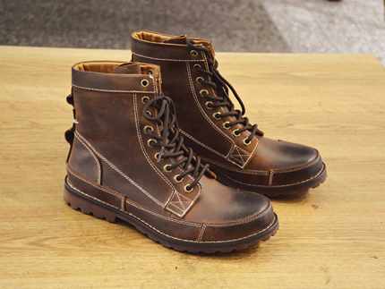 复古小贝15551何立亮真皮厚底马丁靴美式机车伞兵靴工装靴棉鞋男