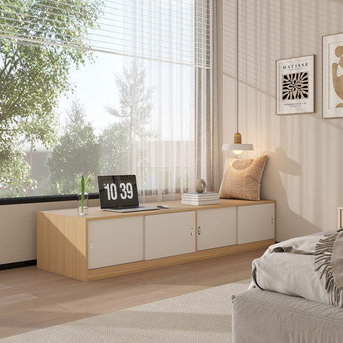 【ENF级实木板】飘窗柜地柜可坐