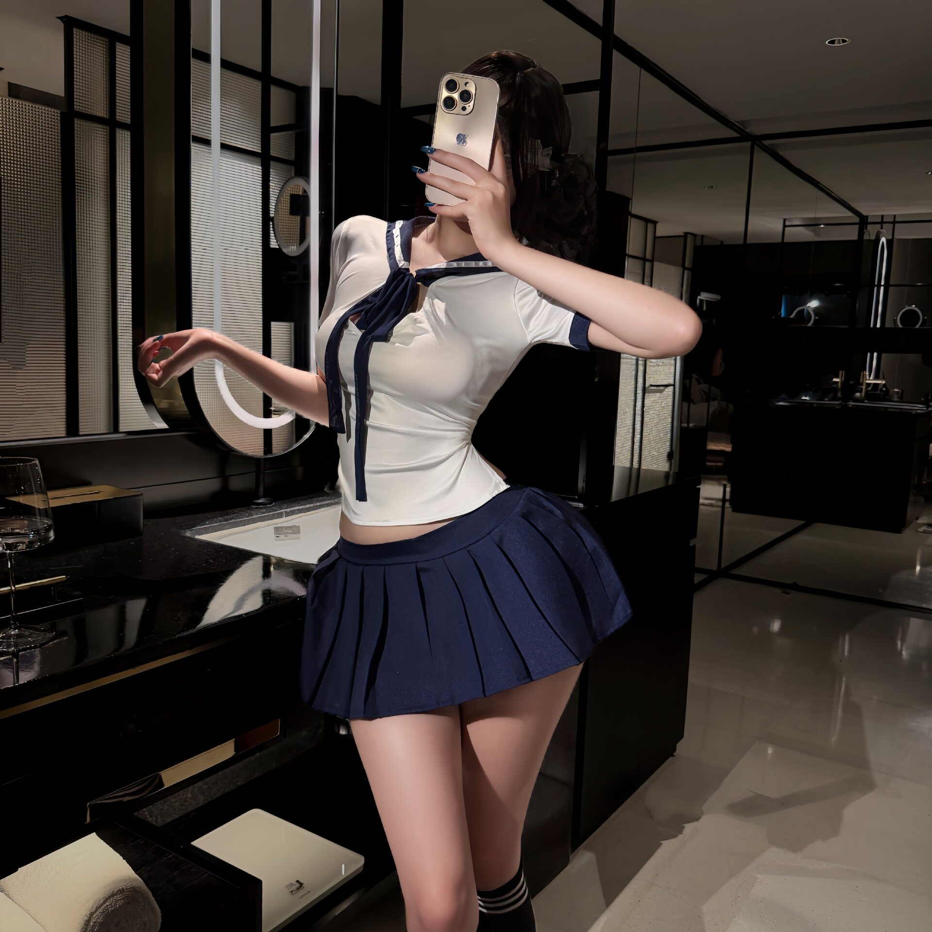 纯欲JK制服套装学院风百褶裙角色扮演性感睡衣女生水手服情调内衣