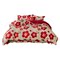 SIMPLE PRINT SMALL SAFFRON WEDDING FOUR-PIECE SET COTTON RED QUILT COVER PURE COTTON HIGH-GRADE WEDDING BEDDING WEDDING BRIDAL