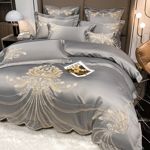 欧式床单四件套纯棉轻奢风