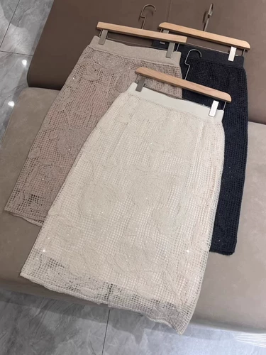 Демисезонный кашемировый комплект с круглым воротником, трикотажный лонгслив с молнией, куртка, блестки для ногтей, юбка, свитер, с вышивкой