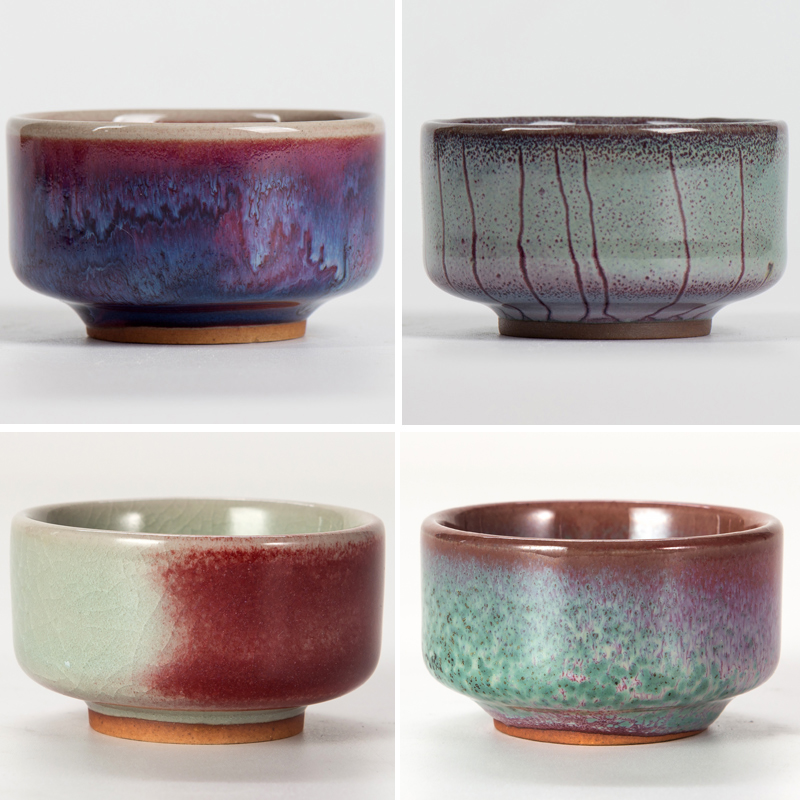 陶瓷窑变小酒杯个人直口神垕钧瓷