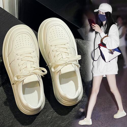 厚底小白鞋女2026春季新款百搭休闲运动单鞋网红爆款松糕增高C-93