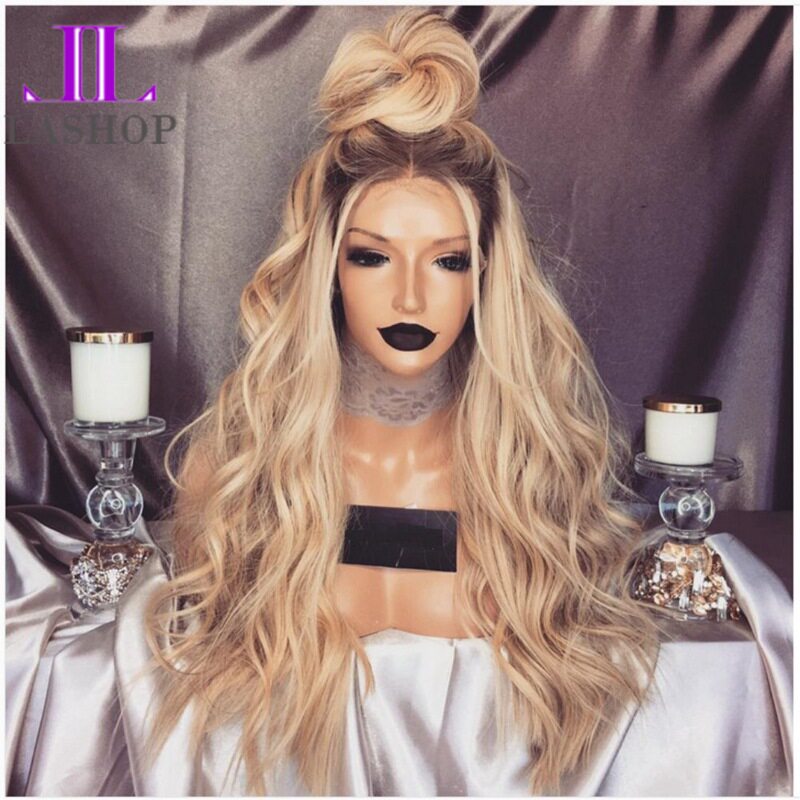 europe women large long hair curly big wave blonde wigs set