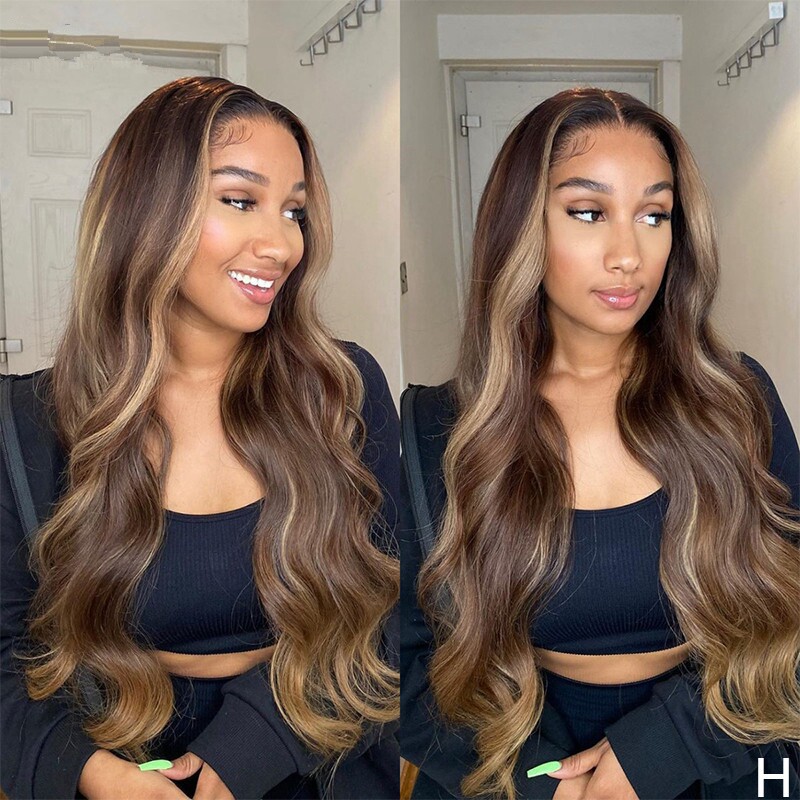 欧美混色假发 African mix color wig long curly hair brown