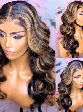 非洲混色假发 African mix color wig long curly hair brown