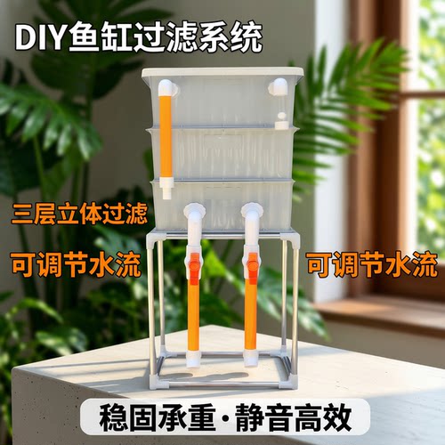 鱼缸过滤箱支架周转箱架子过滤器底座支撑架鱼池鱼盆过滤自制DIY