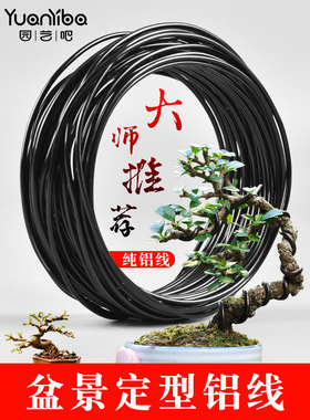 盆景铝丝工具盆景造型软铝线黑色专用铝线铝丝园艺盆景盘扎包邮