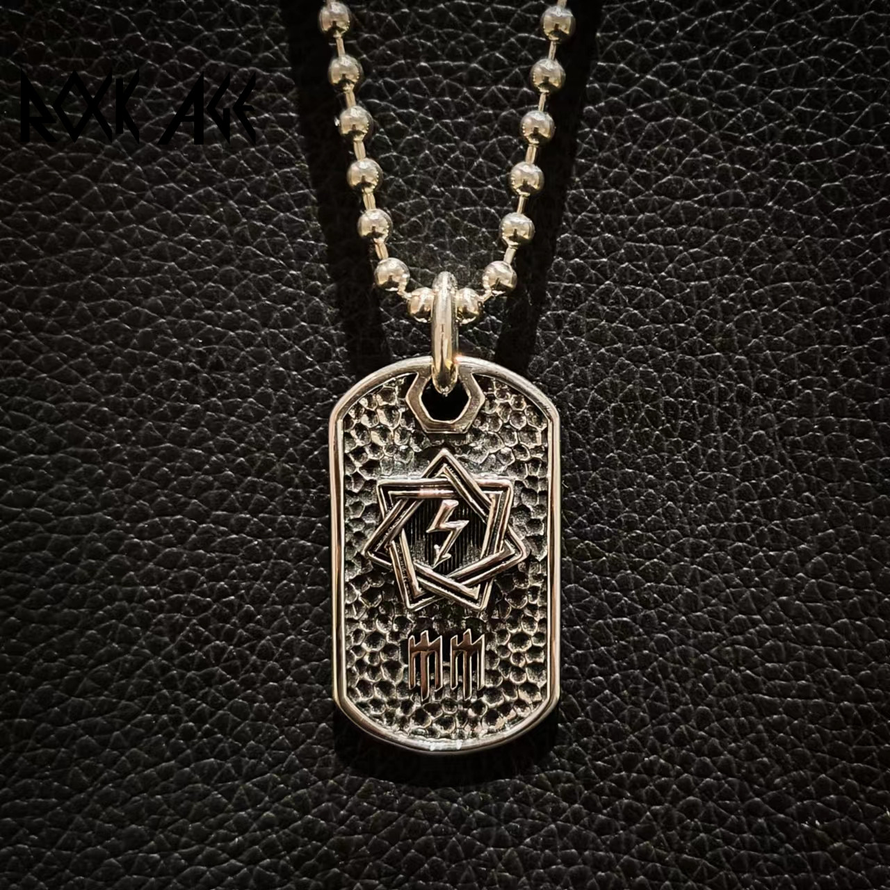 芒星闪电牌项链ROCKAGE纯银曼森