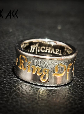 纪念MJ戒指ROCKAGE纯银电镀刻字