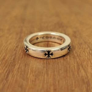 s925纯银黑rockagech雕刻戒指