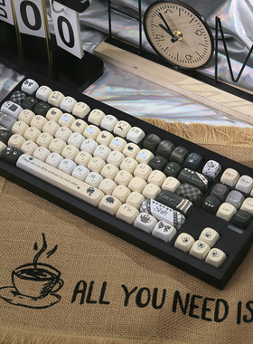 MOA高度伊芙的梦键帽热升华可爱奶黄色客制化小全套适配hi75 f75