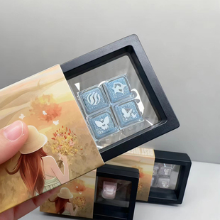 瓦罗兰特技能键帽透明无畏契约个性键帽DIY十字可爱女生暮蝶键帽