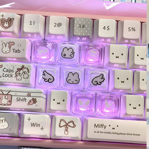 像素兔透光磁轴十字键帽