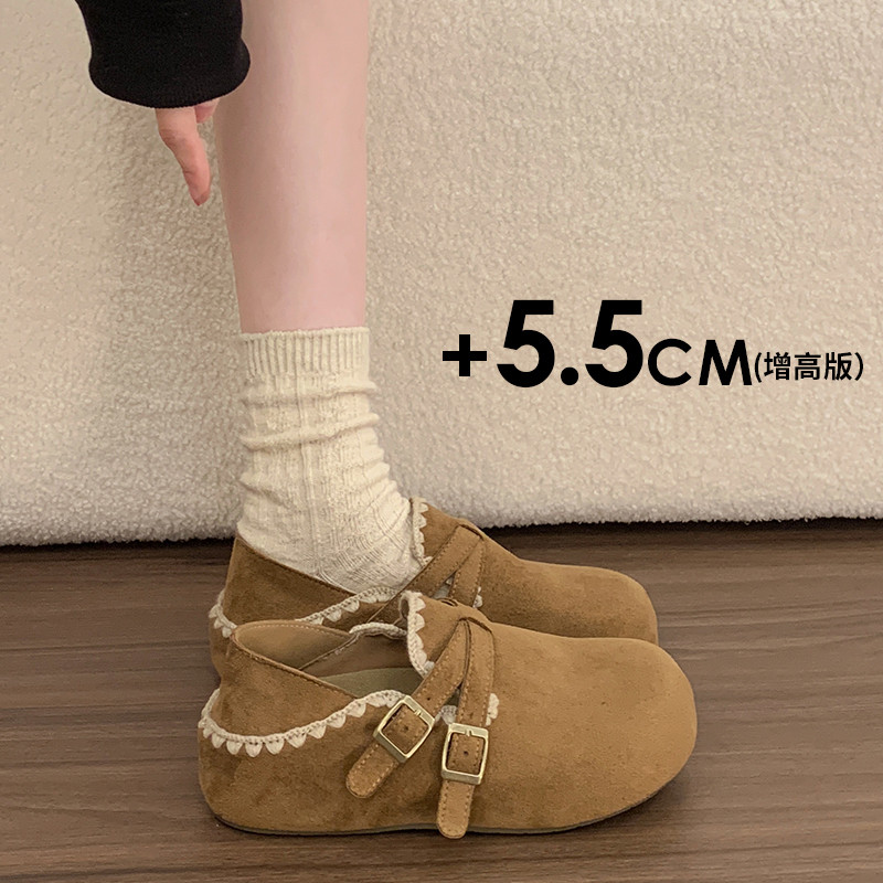 复古勃肯鞋女2026春季新款可踩脚两穿单鞋一脚蹬内增高半拖博肯鞋,女鞋,勃肯鞋/软木鞋,淘宝优惠券,粉丝福利购,淘宝优惠卷
