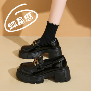 高级感玛丽珍女鞋2025新款增高气质单鞋春秋厚底通勤乐福鞋子34码
