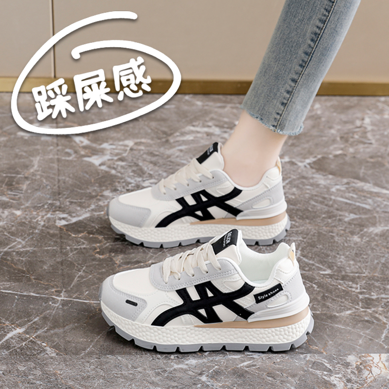 爆款厚底阿甘鞋女2025超火德训鞋秋季新款运动小白鞋34码莆田鞋子