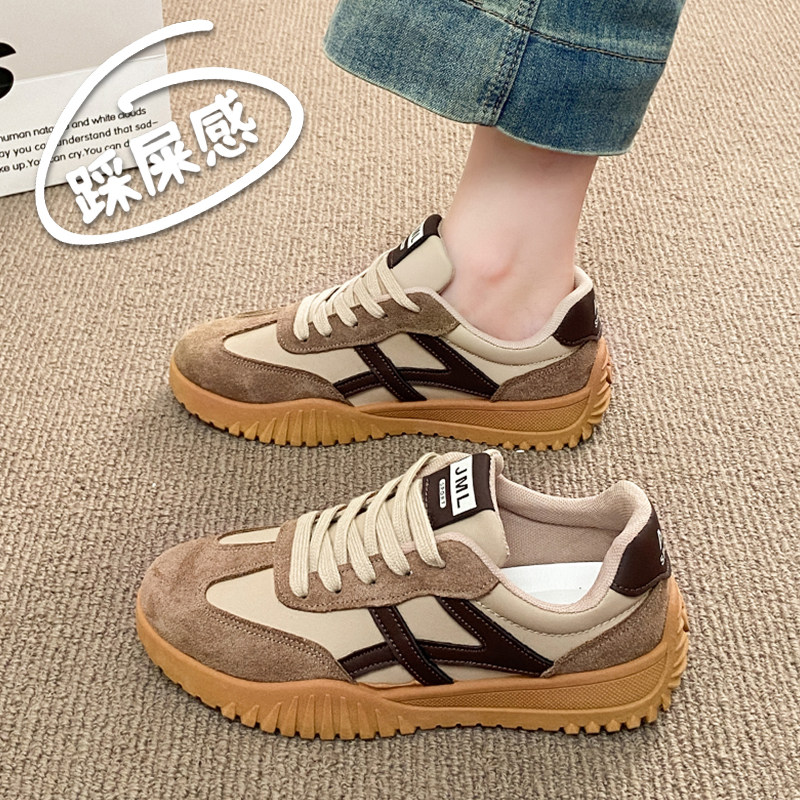 复古阿甘鞋女2025新款春秋网红显脚小百搭学生休闲运动跑步鞋34码