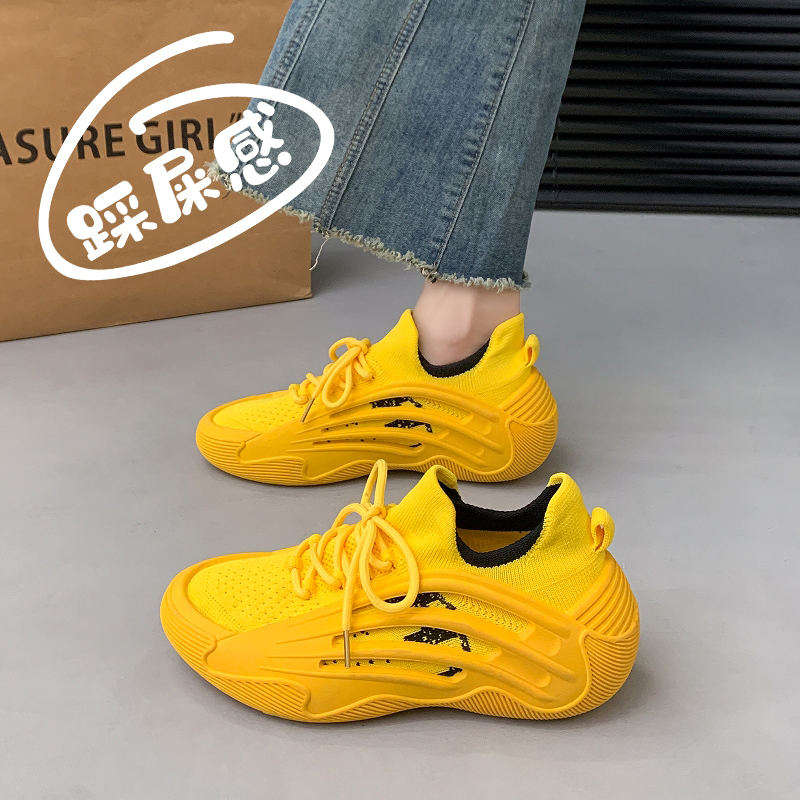 爆款莆田运动鞋女2025新款飞织椰子鞋春秋轻便跑步鞋软底老爹鞋子