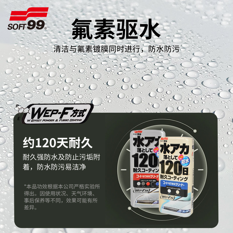 SOFT99车漆清洁剂驱水镀膜剂