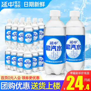 延中盐汽水380ml*24瓶整箱特价夏日防暑解渴降上海碳酸汽水饮料