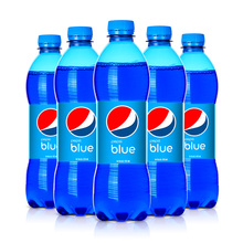 15.8元包邮 印尼巴厘岛进口 PEPSI 百事可乐 blue 梅子口味可乐 450ml*5瓶