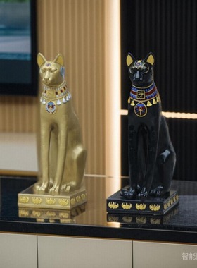 可爱乔迁礼物埃及玄关招财猫摆件