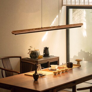 WEHJE 观月餐厅吊灯轻奢现代茶室简约岛台吧台餐桌高端一字长条灯