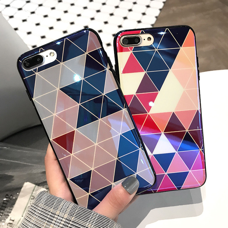 ²ÊÉ«Áâ¸ñ6sÊÖ»ú¿ÇiPhone xÆ»¹û7/8plusÀ¶¹âÈ«°üÈí¿Ç·ÀˤŮ¿îº«¹ú