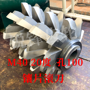 内孔100 压力角20度 河冶高速钢6542 M40 镶片齿轮滚刀