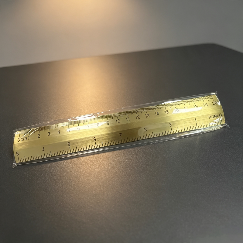 黄铜尺子30厘米复古20厘米刻度英寸金属尺学校公司年会创意礼品