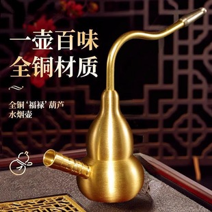 纯铜烟斗过滤三用烟袋锅子迷你创意便携黄铜旱烟杆3用锅可拆清洗